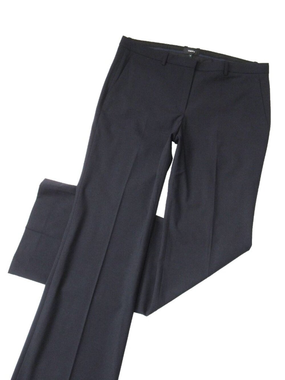 NWT THEORY Demitria in Deep Navy Classic Suit Wool Trouser Pants 6 x 35 - Picture 5 of 8